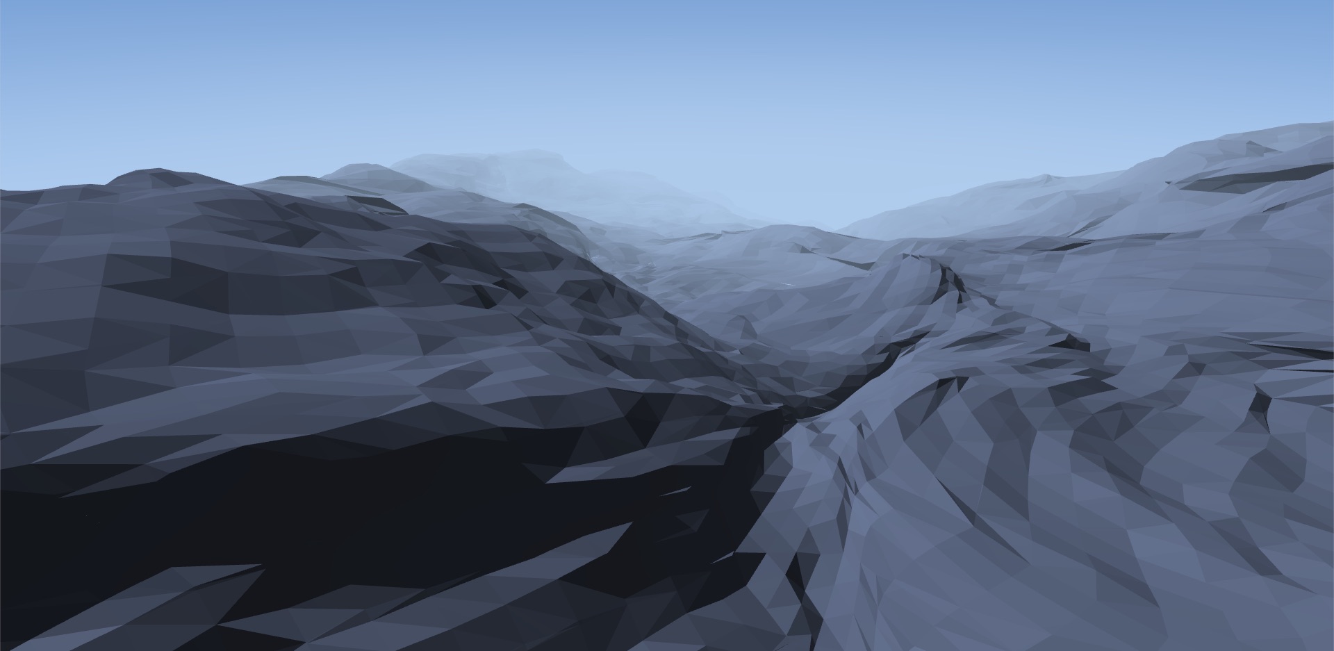 Distortion fields are used to "curl" the terrain.