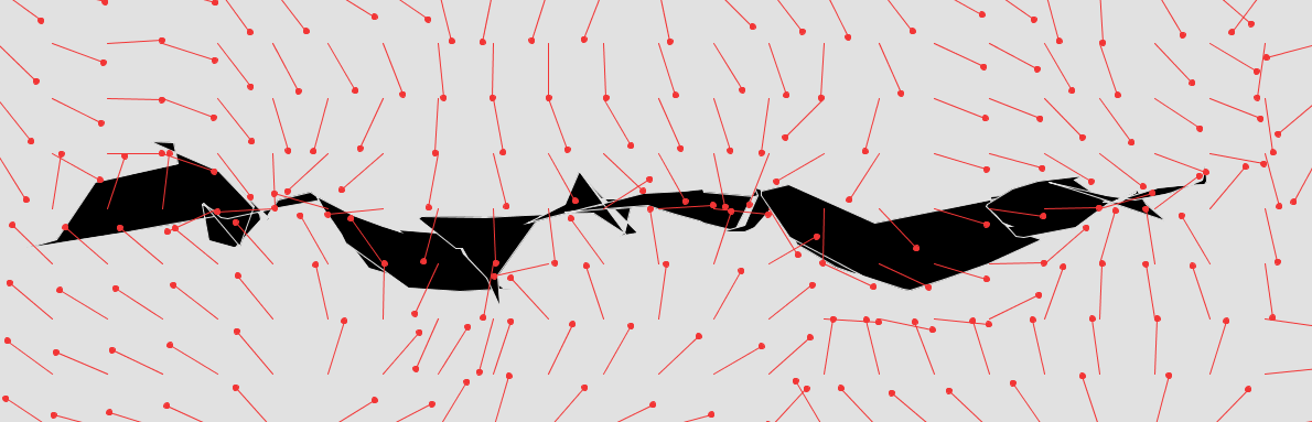 A 4×4 vector field, overlaid on top of the logo.